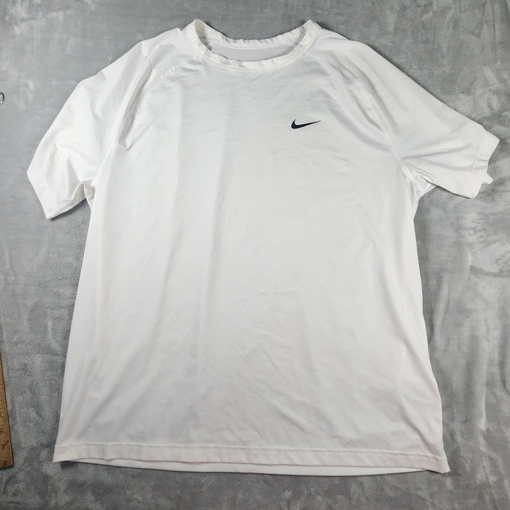 Nike Legend Dri-FIT T-Shirt Mens XL White Short Sleeve Athletic Workout Gym Tee